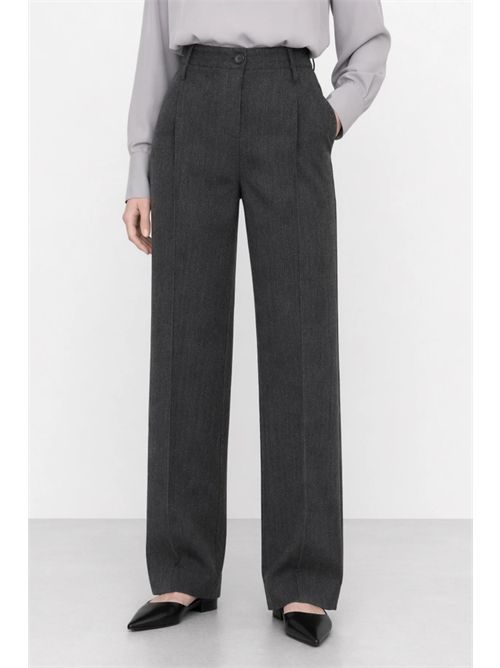 Pantaloni sartoriali da donna a vita alta e gamba larga